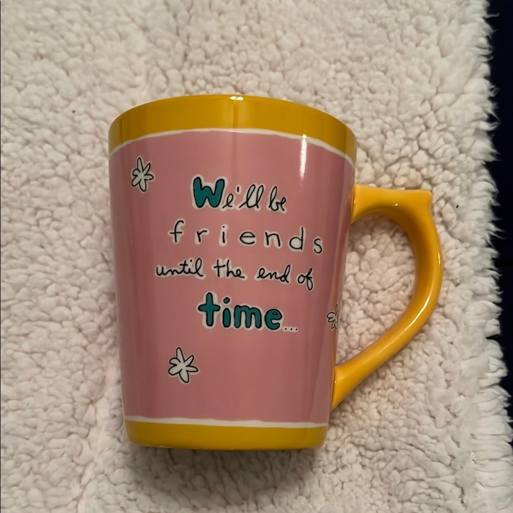 Charming Pink and Yellow Coffee Mugs